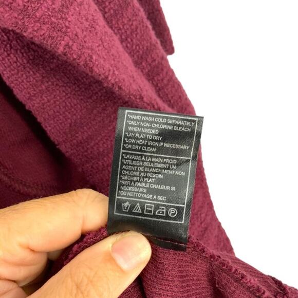 Steve Madden Slub Knit Jacket In Wine Size Small NWOT $109 MSRP - Picture 7 of 8